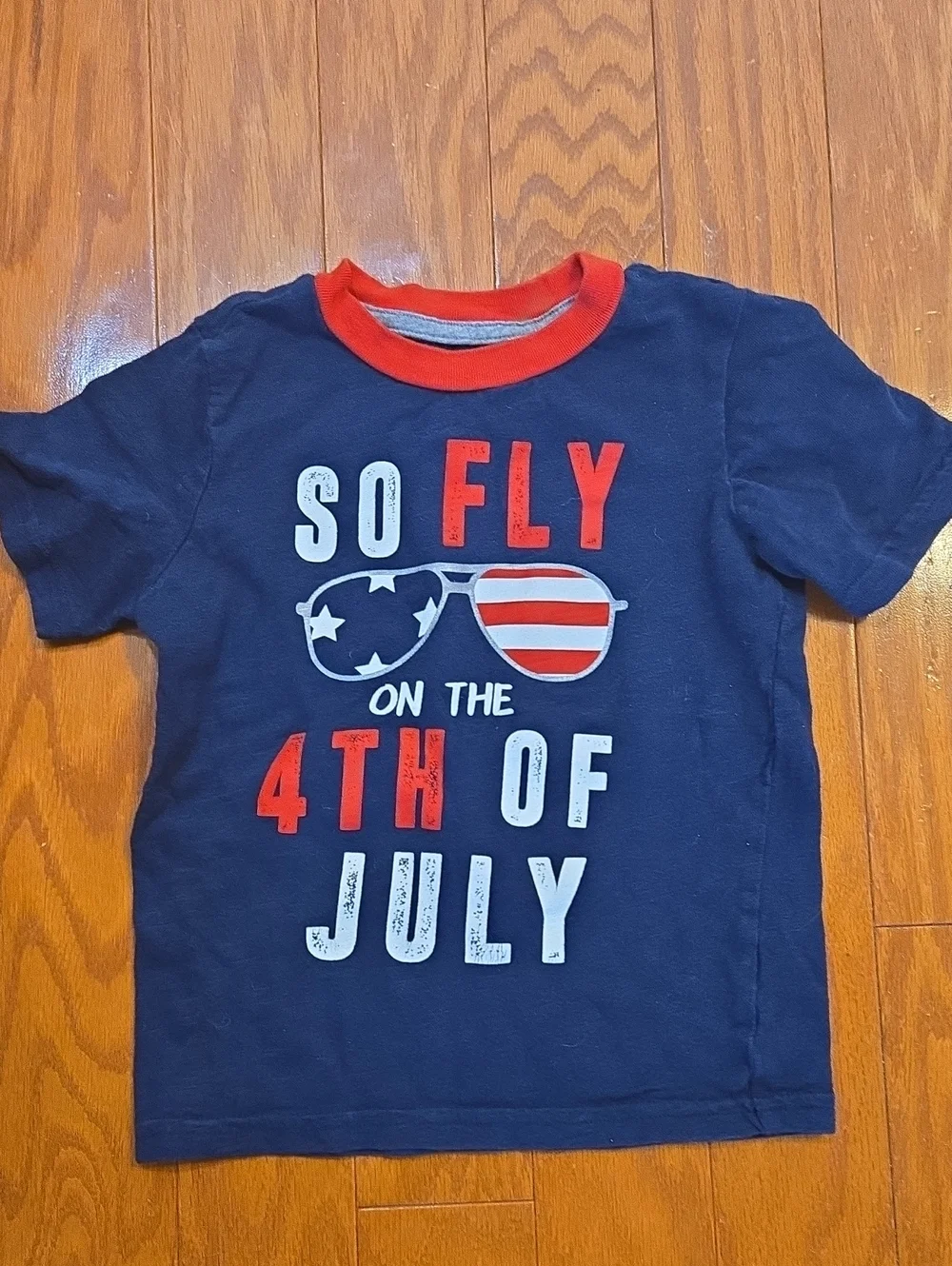 Carter's Navy Red White 'So Fly on the 4th of July' Graphic Tee